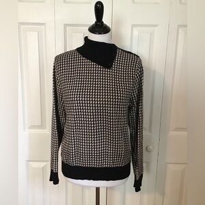 Jones houndstooth turtleneck sweater vintage